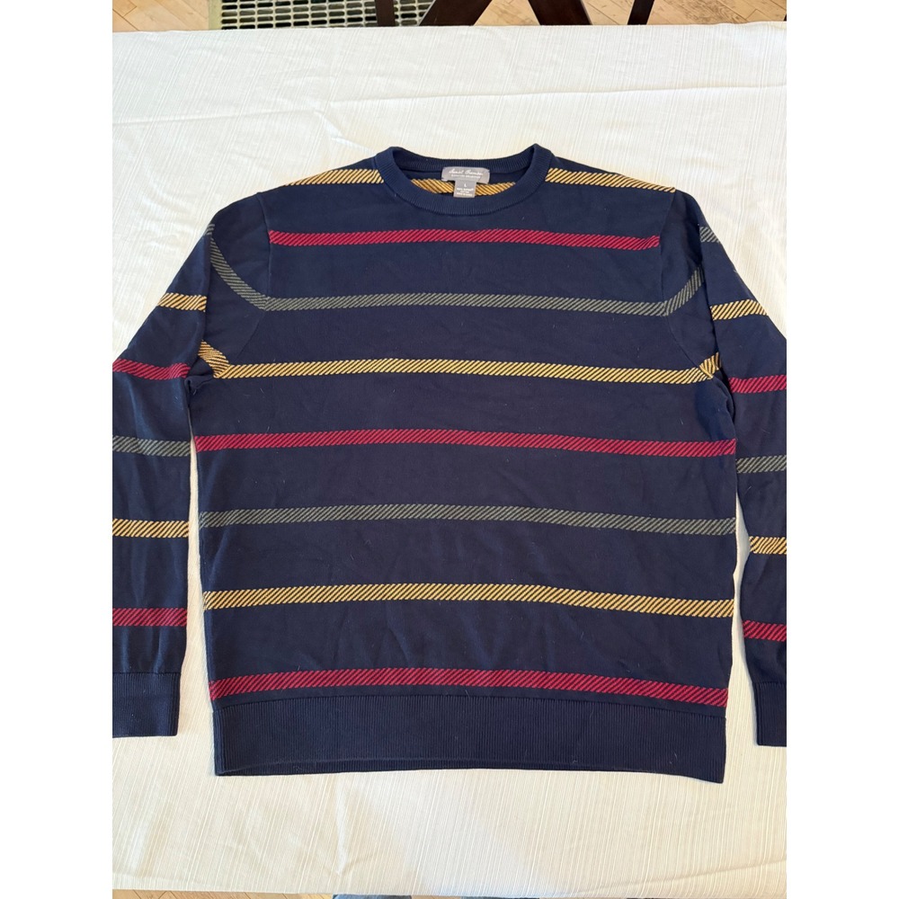 Daniel Cremieux Signature Collection‎ Mens Large Supima Cotton Striped Sweater